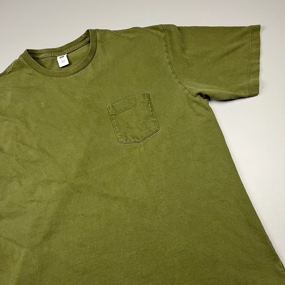 Gap Pocket T-Shirt Mens Large Olive Green Short Sleeve Cotton Crew Neck
